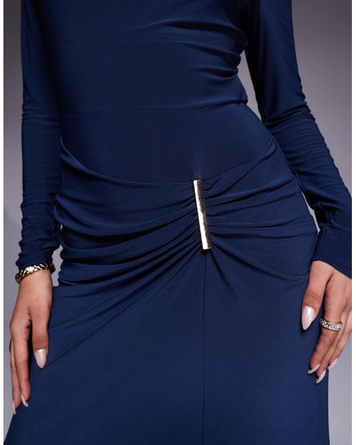ASOS Blue – langärmliges maxikleid
