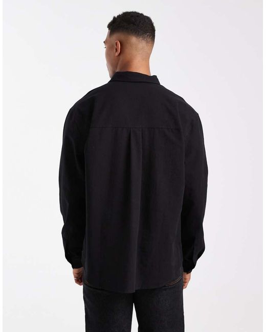 ASOS Blue Relaxed Overhead Shirt for men