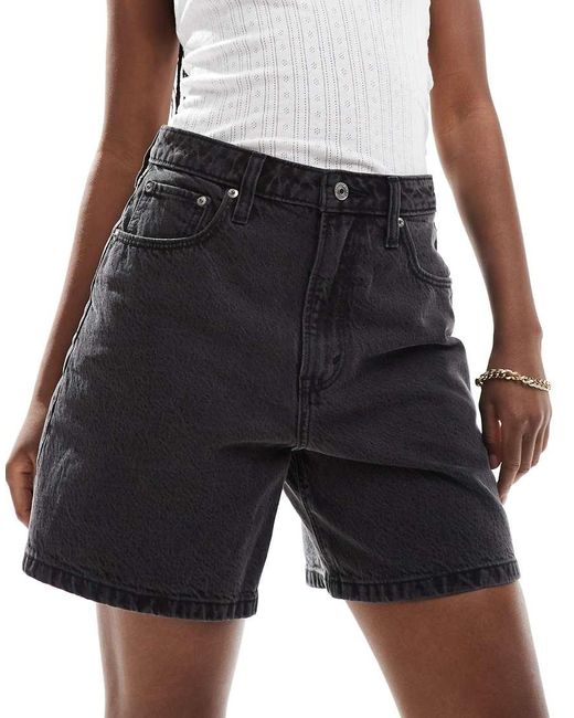 Pantalones Cortos Vaqueros Negros Sueltos Curve Love De Abercrombie & Fitch de color Black