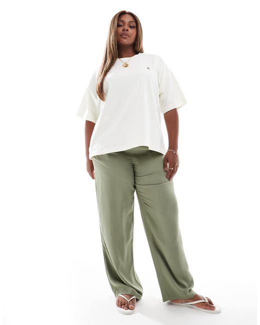 T-Shirt Oversize Crema Con Stampa Di Parigi Sul Retro di 4th & Reckless in White