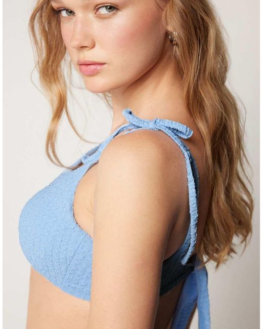Tezenis Blue Dreamy Texture Tie Bikini Top