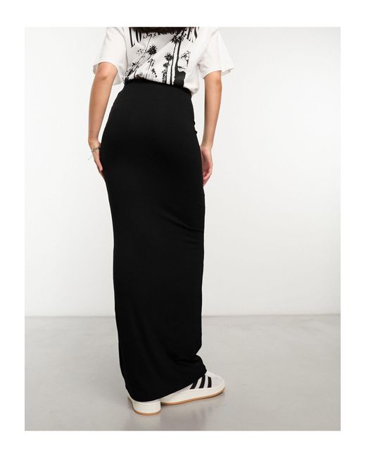 ASOS Black Column Maxi Skirt