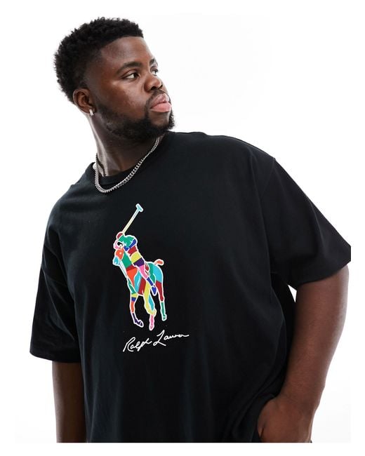 Camiseta negra polo ralph lauren new arrivals