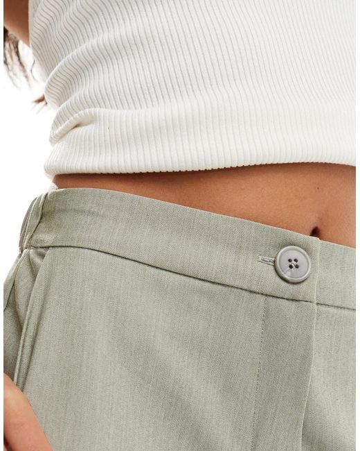 ASOS Green Tailored Relaxed Straight Leg Pants