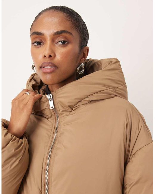 Mango Natural Puffer Jacket With Hood