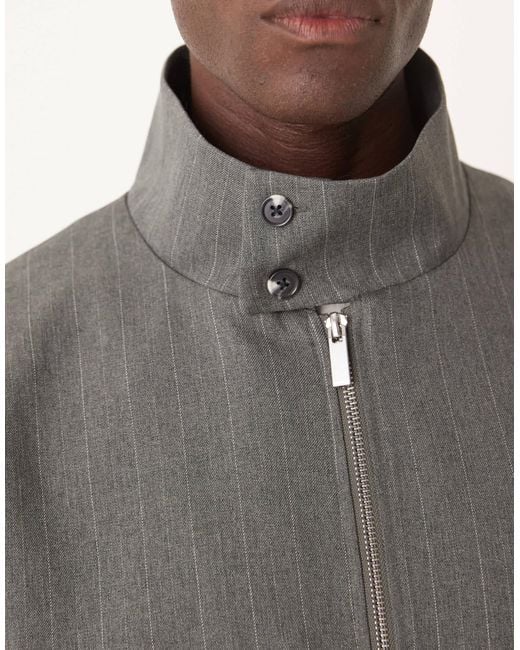 ASOS Gray Smart Co-Ord Oversized Blouson Jacket for men