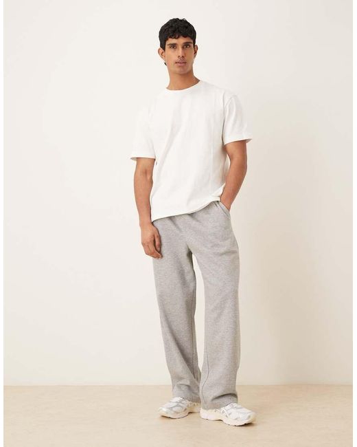 ASOS Natural Wide Leg jogger With Pleats for men
