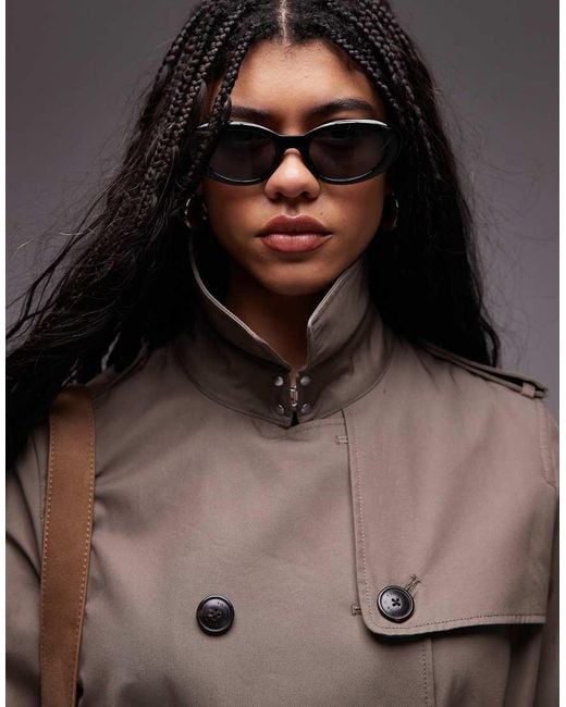 Tommy Hilfiger Brown Water Repellent Slim Trench Coat