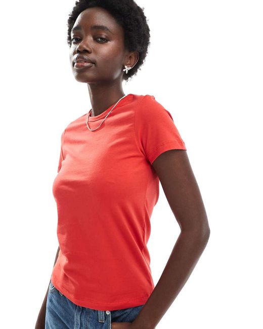 T-Shirt Aderente Rossa di JJXX in Red
