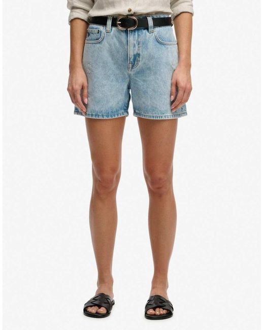 Superdry Blue & Co Mid Rise Denim Shorts