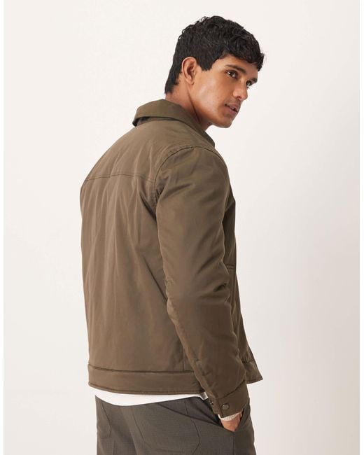 Mango – barn-jacket in Brown für Herren