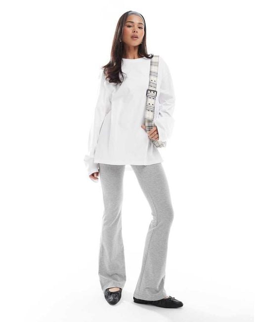 Weekday White Oversized Long Sleeve Top