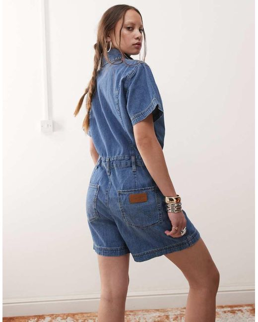 Wrangler Blue Denim Playsuit
