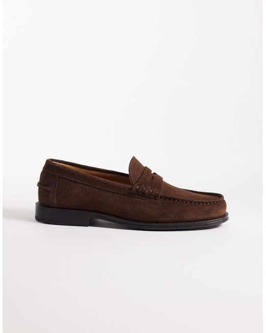 Mango Brown 100% Suede Loafers for men