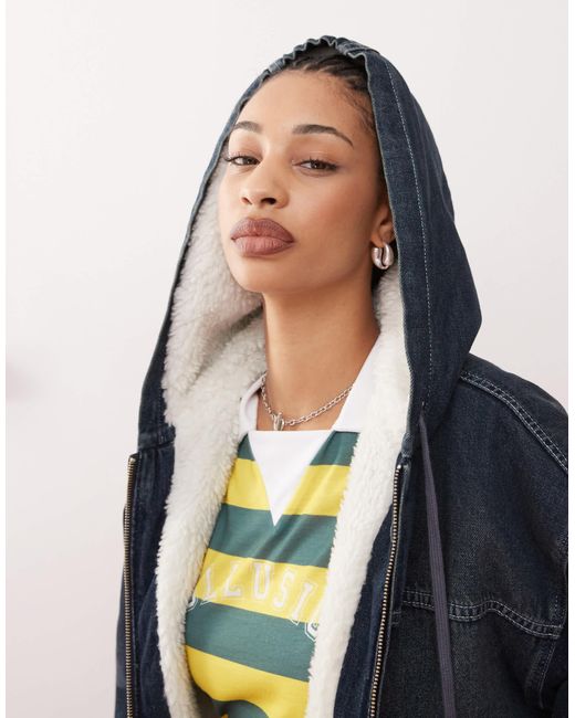 Collusion Blue – bomberjacke aus denim