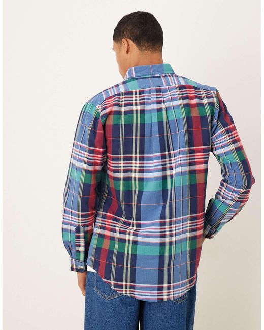 Polo Ralph Lauren – gebürstetes oxford-hemd in Blue für Herren