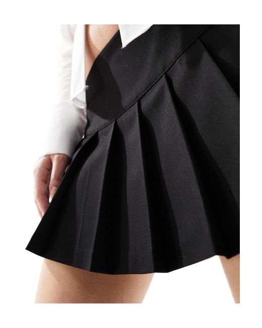 Monki White Pleated Mini Skirt
