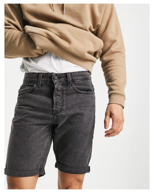 Only \u0026 Sons Denim Short Met Losse Pasvorm in het Zwart voor heren - Lyst