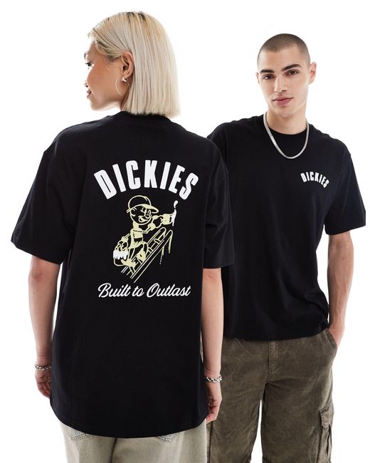 Dickies Black Mclean Short Sleeve Back Print T-shirt