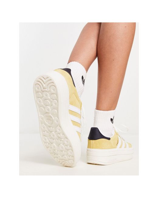 Adidas Originals Gazelle - Bold - Sneakers Met Plateauzool in het White