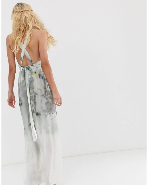 semi sheer maxi dress
