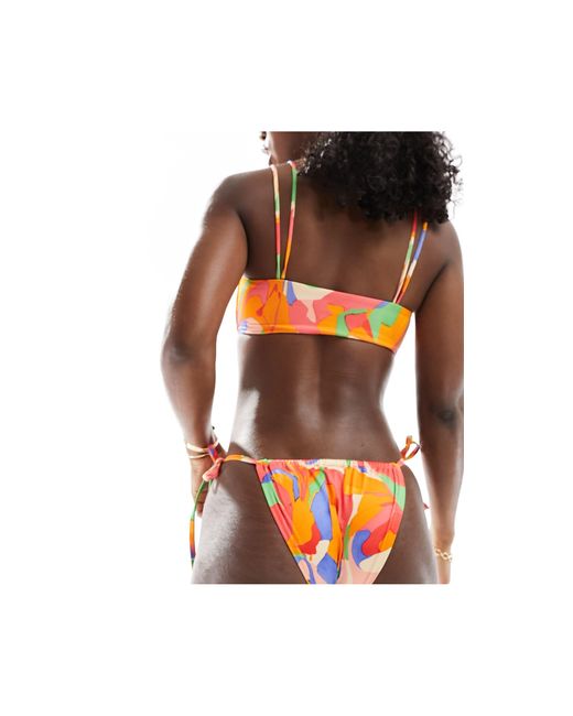 ASOS Multicolor Mix And Match Tie Side Bikini Bottom