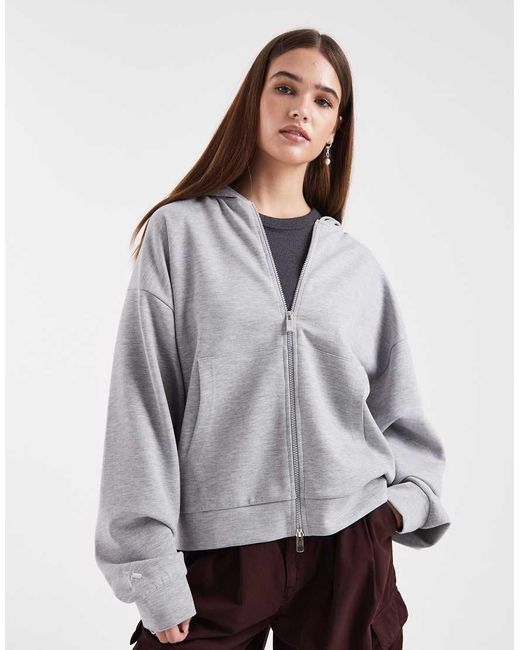 Collusion Gray Zip-through Hoodie