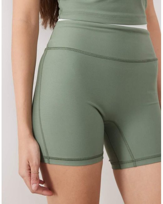 Abercrombie & Fitch Green Ypb Sculpting Workout Shorts Co-ord