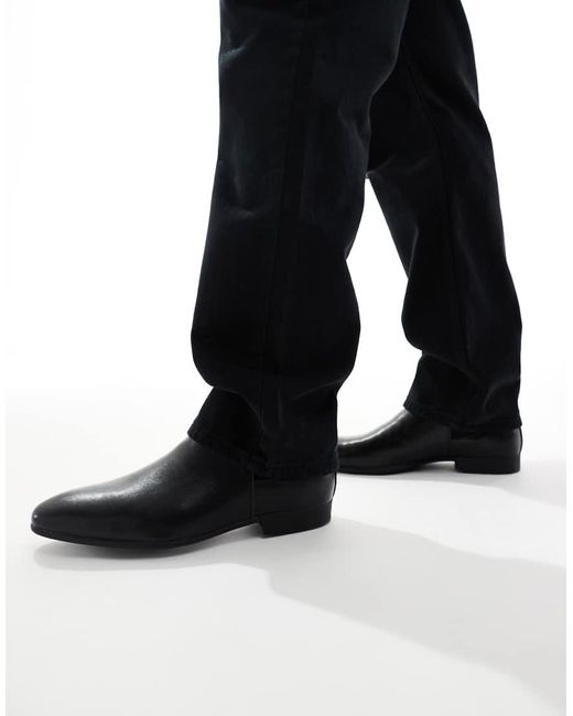 SEQWL Black Spurs Formal Chelsea Boots for men