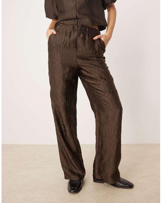 Y.A.S Natural Premium Texture High Waist Trousers Co-ord
