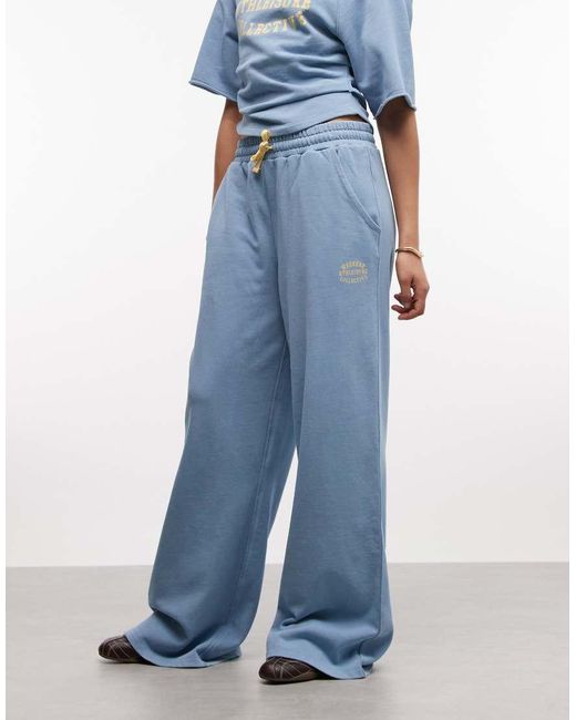 ASOS Blue Weekend Collective Co-ord Wide Leg jogger