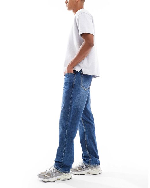 Dr. Denim Blue Dash Regular Fit Straight Leg for men