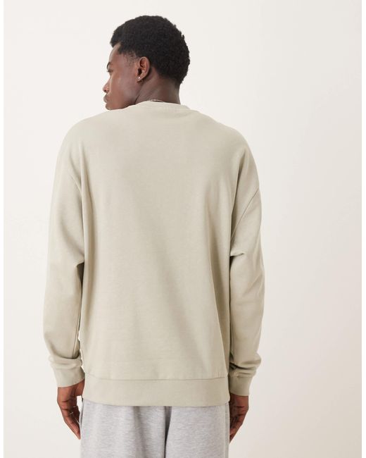 ASOS Natural Essentials Relaxed Fit Sweatshirt for men