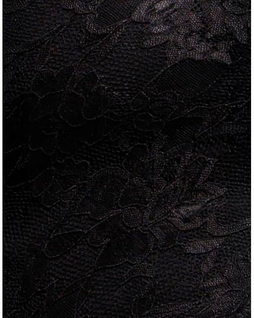 Goddiva Black Scalloped Lace Bodice Long Sleeve Bardot Maxi Dress