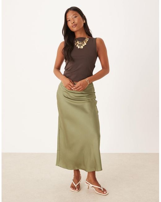 Vila Green – maxikleid aus satin
