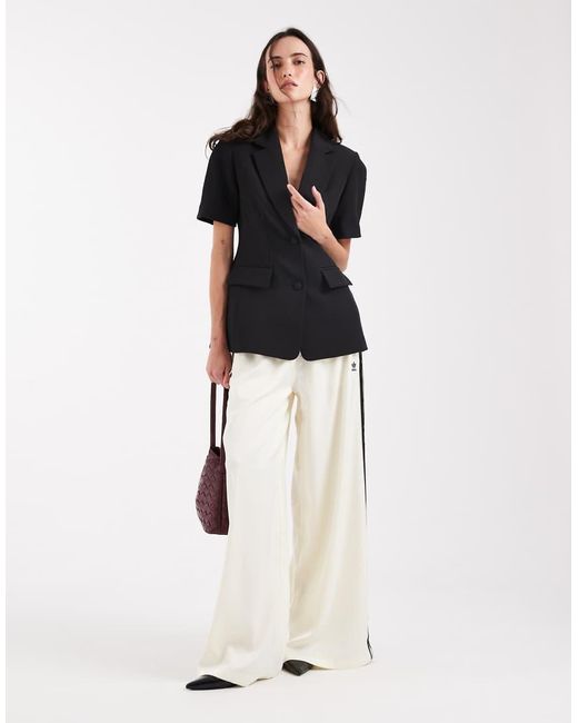 ASOS White Tailored Molded Hips Puff Sleeve Blazer