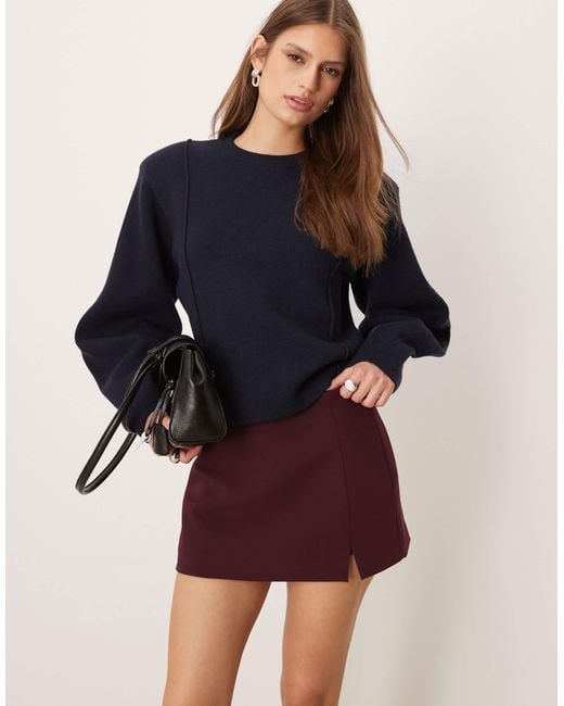 ASOS Blue Pelmet Mini Skort