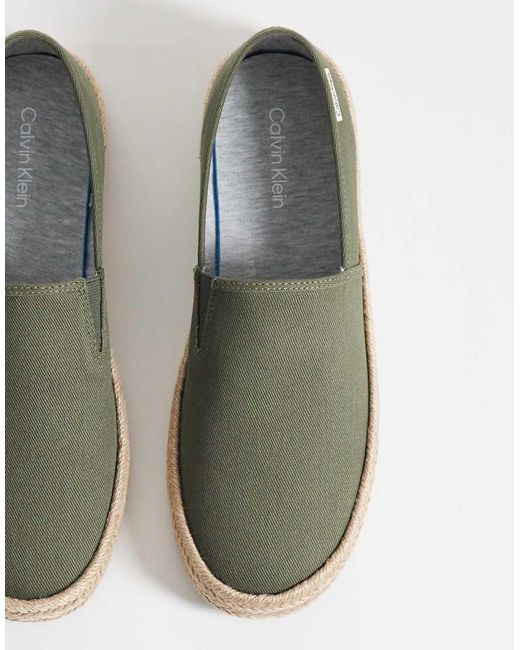 Calvin Klein Green Essential Espadrilles for men
