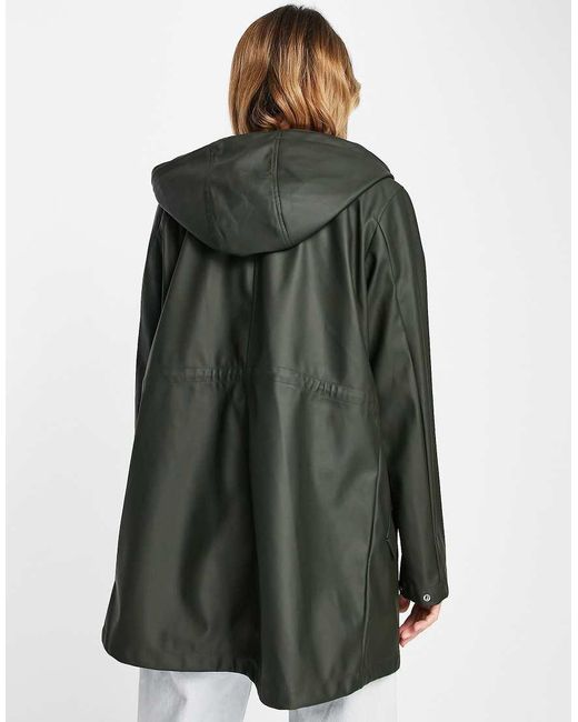 Vero Moda Green Coated Jacket With Hood
