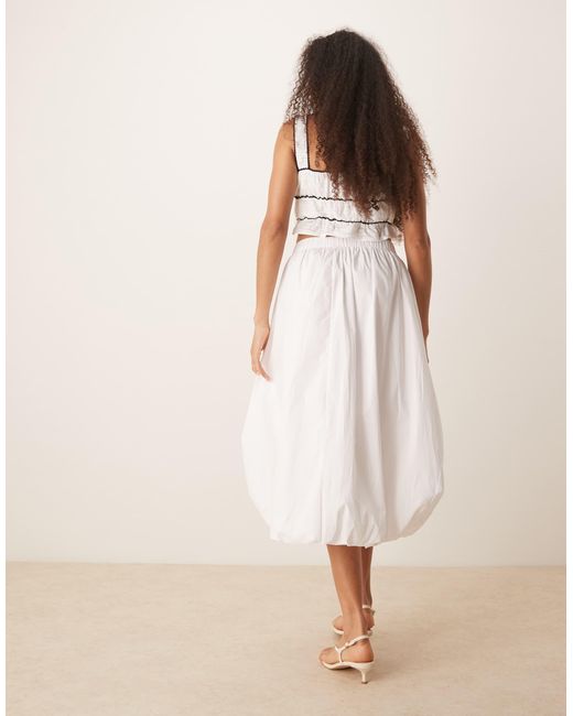 Jdy Natural Bubble Hem Midi Skirt