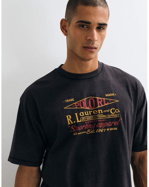 Polo Ralph Lauren Blue Vintage Print Relaxed Fit T-shirt for men