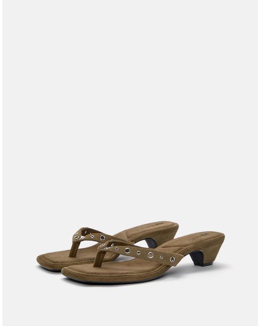 Pull&Bear Brown – sandaletten mit absatz