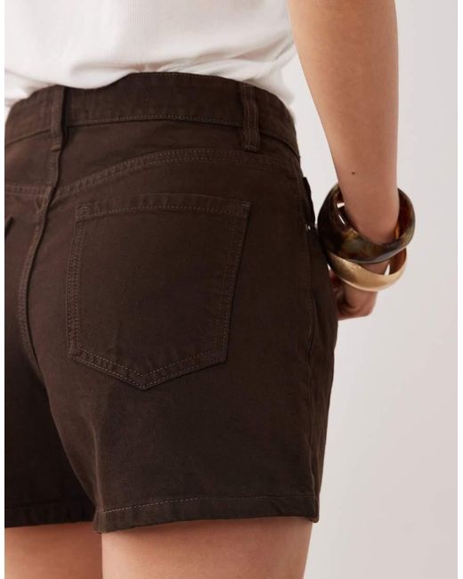 Mango Natural Denim Mini Shorts