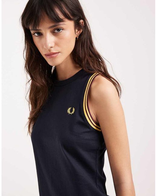Fred Perry Blue Tipped Logo Tank Top