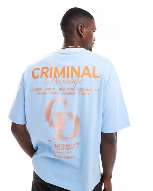 Criminal Damage Blue International T-Shirt for men