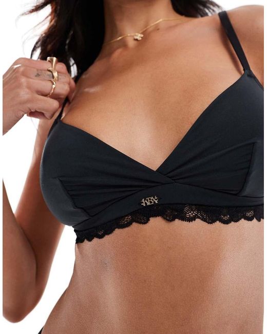 KBX Black Knickerbox Harper Triangle Bralette