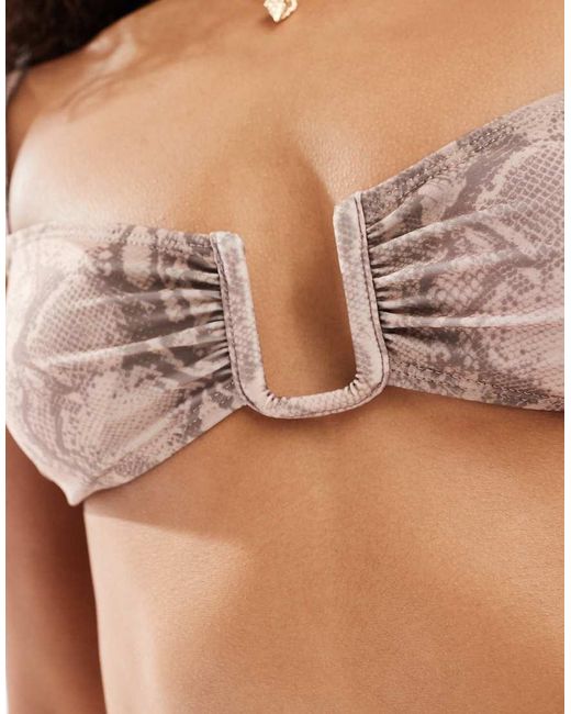 Brave Soul Brown Underwire Bikini Top