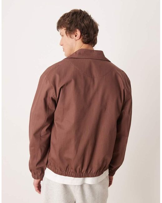ASOS Brown Herringbone Jacket for men