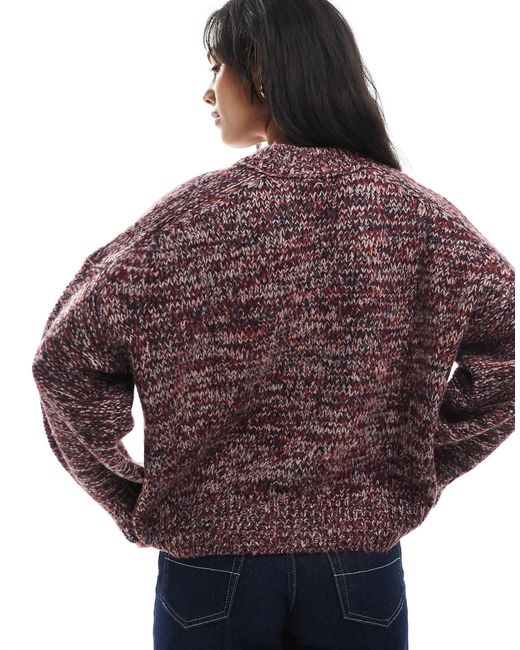 ASOS Purple – kastiger strickpullover