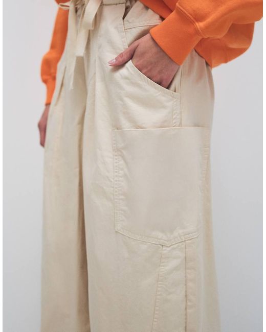 ASOS Orange Pull On Barrel Trousers